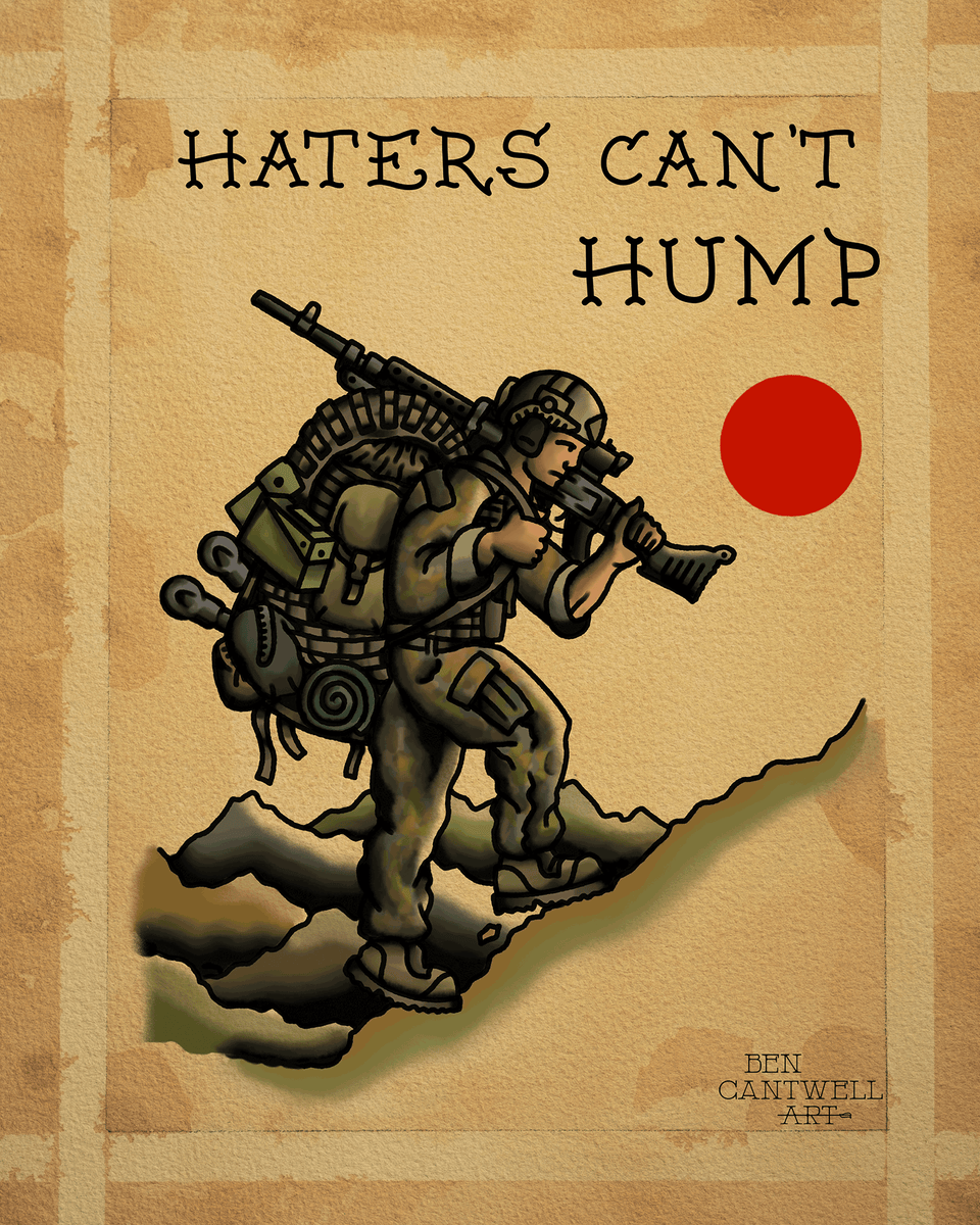 Haters Cant Hump - M240 machine gun – Ben Cantwell Art Haters Cant Hump - M240 machine gun – Ben Cantwell Art