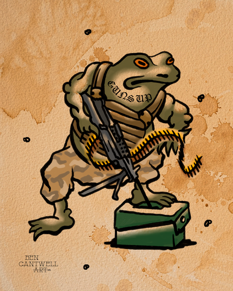 Frog Products U.S. Army ベイトリール S-0269 BENC-2023-000652-SS2_M249-Saw-