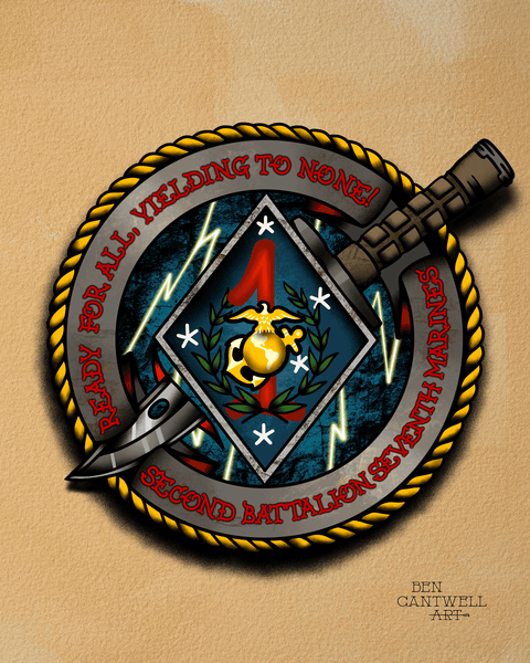 BATTALION 2枚 2nd Assault Amphibian Battalion November Flag